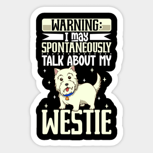 West Highland Terrier lover Sticker